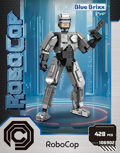 BlueBrixx Pro 106902 – Robocop aus Klemmbausteinen mit 423 Bauelementen von BlueBrixx