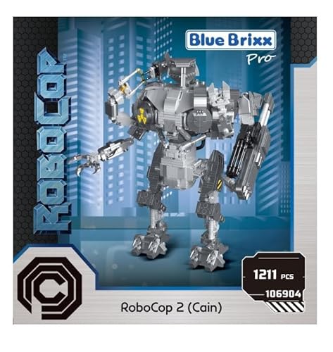 BlueBrixx Pro 106904 – Cain/Robocop 2 aus Klemmbausteinen mit 1228 Bauelementen. Kompatibel mit Anderen Marken von BlueBrixx