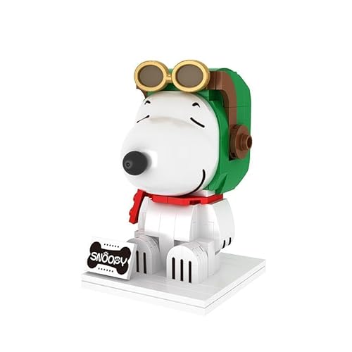 BlueBrixx Pro 107365 – Snoopy als Pilot aus Klemmbausteinen mit 190 Bauelementen von BlueBrixx