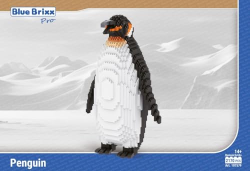 BlueBrixx Pro 107579 Pinguin (Diamond Blocks) – aus Klemmbausteinen mit 2170 Bauelementen von BlueBrixx