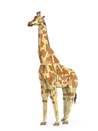 BlueBrixx Pro 107603 – Giraffe aus Klemmbausteinen mit 1063 Bauelementen von BlueBrixx