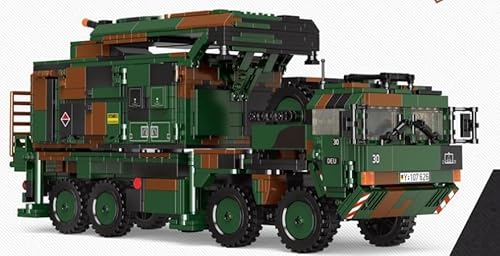 BlueBrixx Pro 107626 – Patriot System Radarwagen, Bundeswehr aus Klemmbausteinen mit 1780 Bauelementen von BlueBrixx