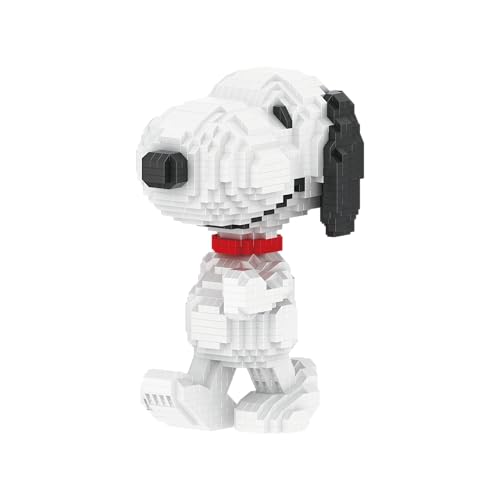 BlueBrixx Pro 108290 – Gehender Snoopy (Diamond Blocks) aus Klemmbausteinen mit 1520 Bauelementen von BlueBrixx