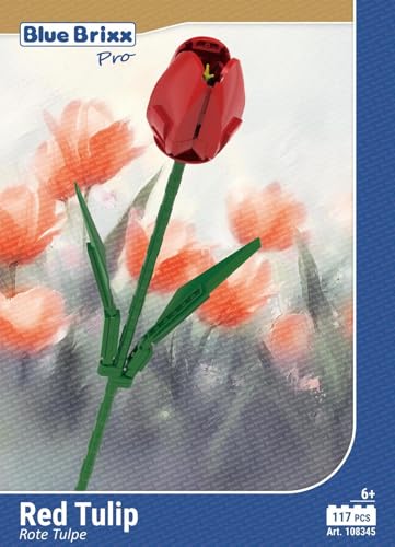BlueBrixx Pro 108345 – Rote Tulpe aus Klemmbausteinen mit 117 Bauelementen BlueBrixx Pro 108345 – Rote Tulpe aus Klemmbausteinen mit 117 Bauelementen von BlueBrixx