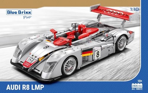 BlueBrixx Pro 108572 – Audi R8 LMP, 2426 Teile, Audi-Set, Geschenk für Motorsport-Fans, Standardsteine, Bausteine der Pro-Serie BlueBrixx Pro 108572 – Audi R8 LMP, 2426 Teile, Audi-Set, Geschenk für Motorsport-Fans, Standardsteine, Bausteine der Pro-Serie von BlueBrixx