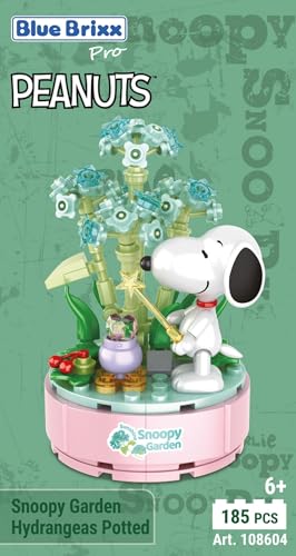 BlueBrixx Pro 108604 – Snoopy Garten „Hortensien im Topf“ aus Klemmbausteinen mit 185 Bauelementen BlueBrixx Pro 108604 – Snoopy Garten „Hortensien im Topf“ aus Klemmbausteinen mit 185 Bauelementen von BlueBrixx
