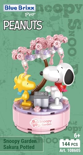 BlueBrixx Pro 108605 – Snoopy Garten „Sakura im Topf“ aus Klemmbausteinen mit 144 Bauelementen BlueBrixx Pro 108605 – Snoopy Garten „Sakura im Topf“ aus Klemmbausteinen mit 144 Bauelementen von BlueBrixx