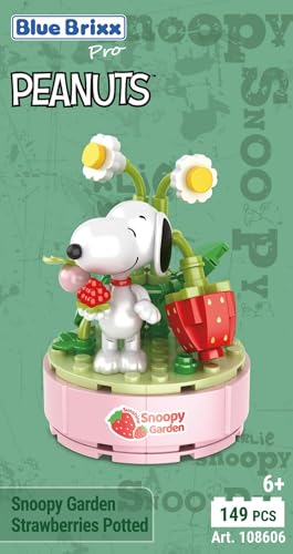 BlueBrixx Pro 108606 – Snoopy Garten „Erdbeeren im Topf“ aus Klemmbausteinen mit 149 Bauelementen BlueBrixx Pro 108606 – Snoopy Garten „Erdbeeren im Topf“ aus Klemmbausteinen mit 149 Bauelementen von BlueBrixx