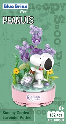 BlueBrixx Pro 108608 – Snoopy Garten „Lavendel im Topf“ aus Klemmbausteinen mit 162 Bauelementen BlueBrixx Pro 108608 – Snoopy Garten „Lavendel im Topf“ aus Klemmbausteinen mit 162 Bauelementen von BlueBrixx