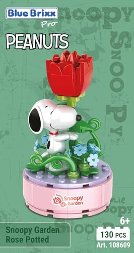 BlueBrixx Pro 108609 – Snoopy Garten „Rose im Topf“ aus Klemmbausteinen mit 130 Bauelementen BlueBrixx Pro 108609 – Snoopy Garten „Rose im Topf“ aus Klemmbausteinen mit 130 Bauelementen von BlueBrixx