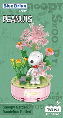 BlueBrixx Pro 108610 – Snoopy Garten „Löwenzahn im Topf“ aus Klemmbausteinen mit 168 Bauelementen BlueBrixx Pro 108610 – Snoopy Garten „Löwenzahn im Topf“ aus Klemmbausteinen mit 168 Bauelementen von BlueBrixx