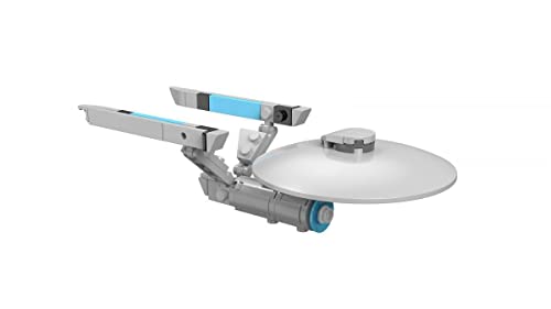 BlueBrixx Pro - Star Trek USS Enterprise NCC-1701-A - Mini Sci-Fi Raumschiff-Modellbausatz für Erwachsene und Kinder, 106 Teile, Offizielle Lizenz, 104562 von BlueBrixx