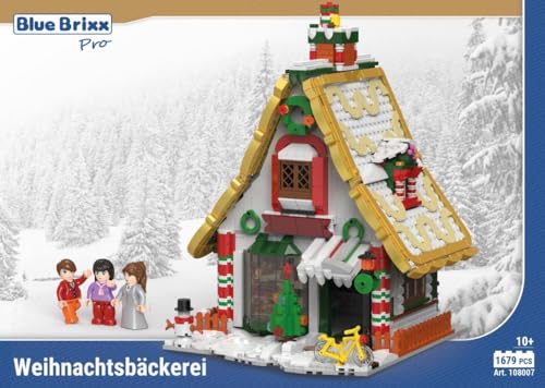 BlueBrixx Pro Weihnachtsbäckerei – Klemmbaustein-Set bestehend aus 1679 Bauelementen – Artikel-Nr. 108007 – Kompatibel mit Klemmbausteinen Anderer Hersteller von BlueBrixx