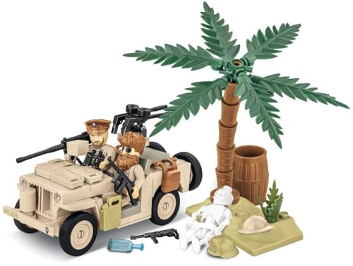 Cobi Jeep Willys MB - SAS – Klemmbaustein-Set bestehend aus 180 Bauelementen – Artikel-Nr. 2298 – Kompatibel mit Klemmbausteinen Anderer Hersteller von BlueBrixx