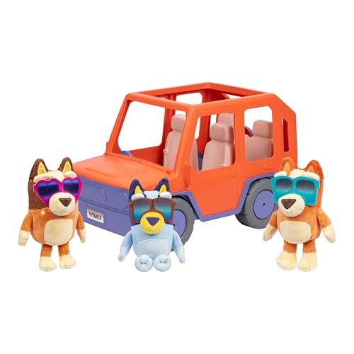 BlueY Blueys Freunde – großer Familienwagen mit der Heeler-Familie, Exklusive Plüschfiguren, Bingo und Chilli, mit Stickerbogen und Stauraum unter der Motorhaube, die Sich aufklappen lässt BlueY Blueys Freunde – großer Familienwagen mit der Heeler-Familie, Exklusive Plüschfiguren, Bingo und Chilli, mit Stickerbogen und Stauraum unter der Motorhaube, die Sich aufklappen lässt von BlueY