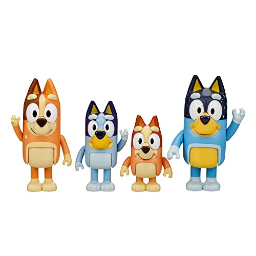 BlueY Family Pack, Set mit 4 beweglichen Figuren, Bingo, Mama Chilli und Papa Bandit, wie im Fernsehen, für Kinder ab 3 Jahren, BLY01100, Giochi Preziosi, Mehrfarbig von BlueY