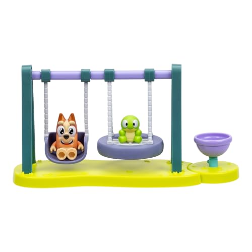 BlueY Mini-Spielsets, Spielset Schildkröten-Jungen-Spielplatz, Enthält begeisterte Bingo-Figur mit beweglichen Gelenken & Schildkröten-Jungen von BlueY