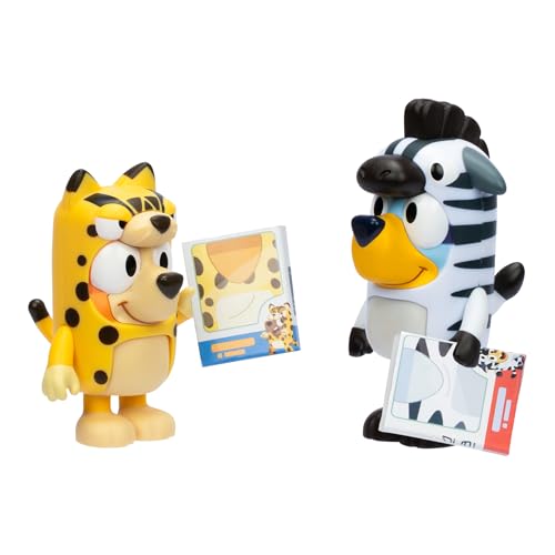 Bluey Figur 2er-Pack – Tierkostüme, 6,3 cm Figuren mit Zubehör, Kinder können ihre Lieblingsmomente aus der Episode nachspielen – Onesies von BlueY