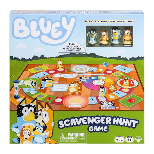 Bluey Schatzsuche Spiel Ein lustiges Brettspiel voller lustiger Aktivitäten zum Ausführen, Dinge zu finden und Fragen zu beantworten von BlueY