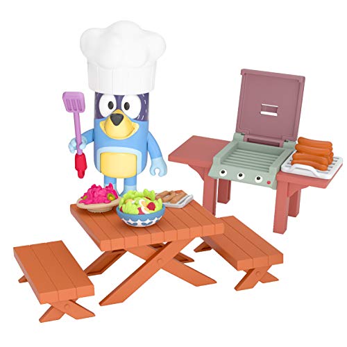 BlueY Spielset „Bandits Grillparty“ mit beweglicher 6 cm Bandit-Figur und Zubehör - offizieller Sammelartikel von BlueY