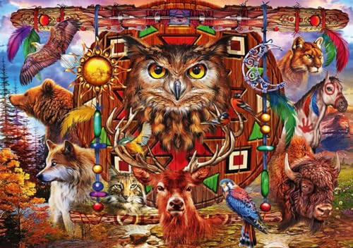 Bluebird Animal Totem Jigsaw Puzzle (1000 Pieces) von Bluebird