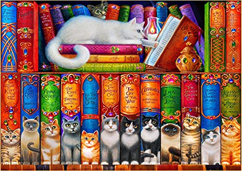 Bluebird Puzzle Cat Bookshelf - 204 Teile von Bluebird Puzzle