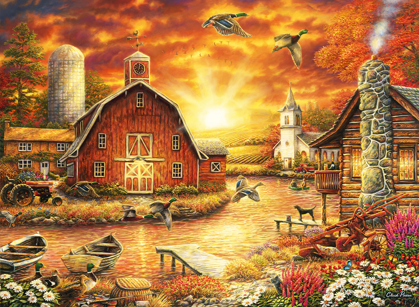 Bluebird Puzzle Chuck Pinson - Honey Drip Farm 3000 Teile Puzzle Bluebird-Puzzle-70580-P von Bluebird Puzzle