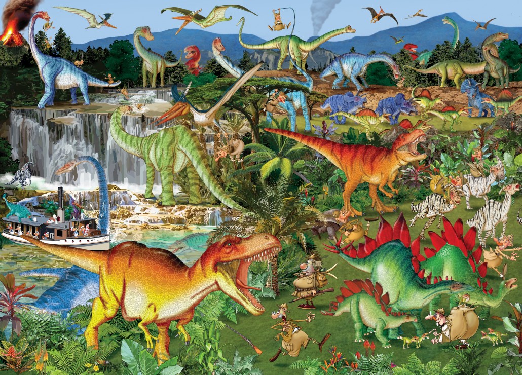 Bluebird Puzzle Explorers and Dinosaurs 1500 Teile Puzzle Bluebird-Puzzle-F-90322 von Bluebird Puzzle