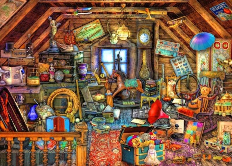 Bluebird Puzzle Hidden Object Attic 500 Teile Puzzle Bluebird-Puzzle-F-90711 von Bluebird Puzzle