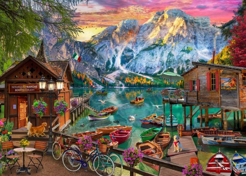 Bluebird Puzzle Lago Di Braies, Italy 500 Teile Puzzle Bluebird-Puzzle-F-90918 von Bluebird Puzzle