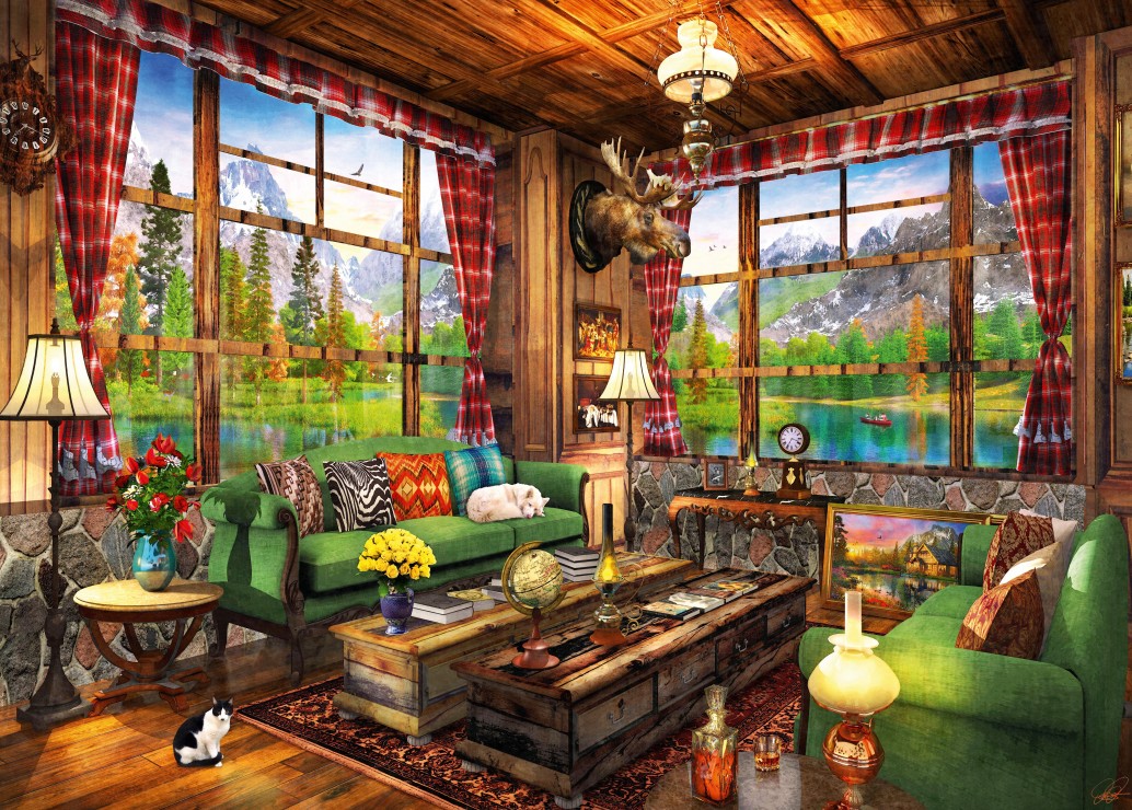 Bluebird Puzzle Mount Cabin View 500 Teile Puzzle Bluebird-Puzzle-F-90677 von Bluebird Puzzle