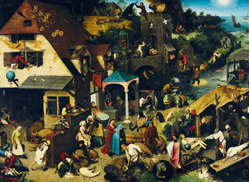 Bluebird Puzzle Pieter Bruegel - Die niederländischen Sprichwörter, 1559 3000 Teile Puzzle Art-by-Bluebird-60159 von Bluebird Puzzle