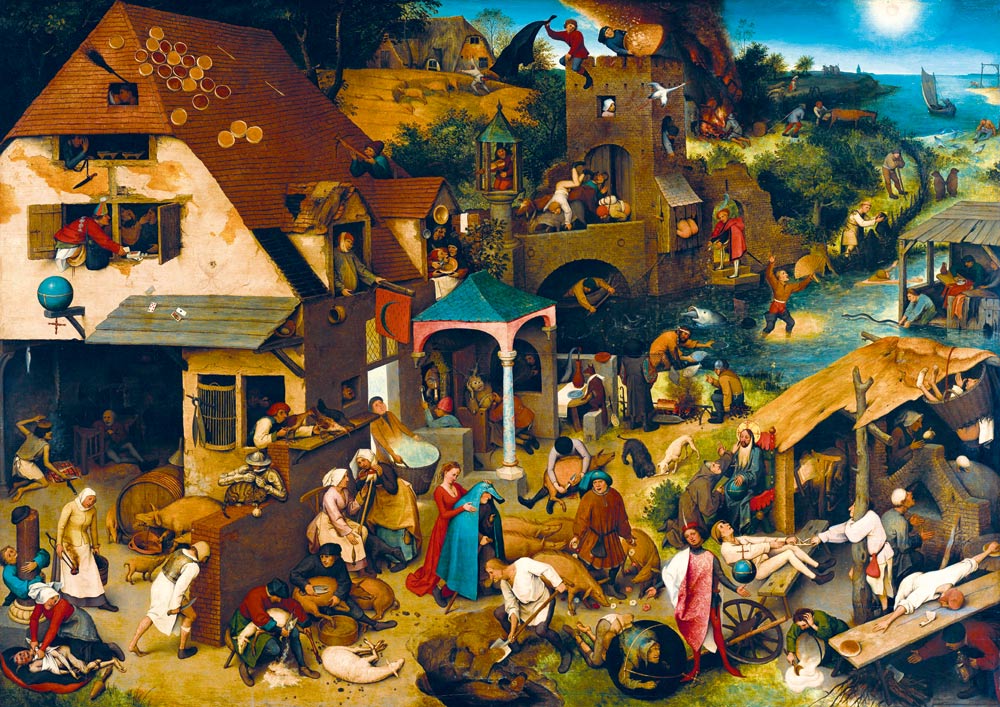 Bluebird Puzzle Pieter Bruegel the Elder - Netherlandish Proverbs, 1559 1000 Teile Puzzle Art-by-Bluebird-60028 von Bluebird Puzzle