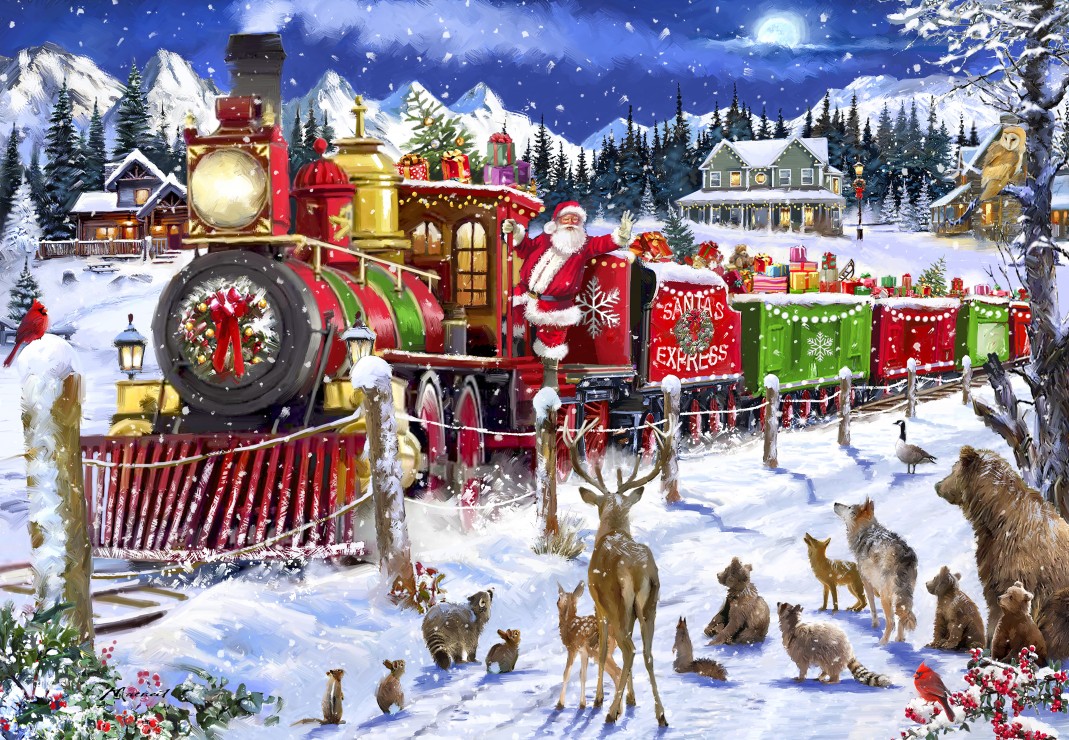 Bluebird Puzzle Santa Express Usa 1000 Teile Puzzle Bluebird-Puzzle-F-90432 von Bluebird Puzzle