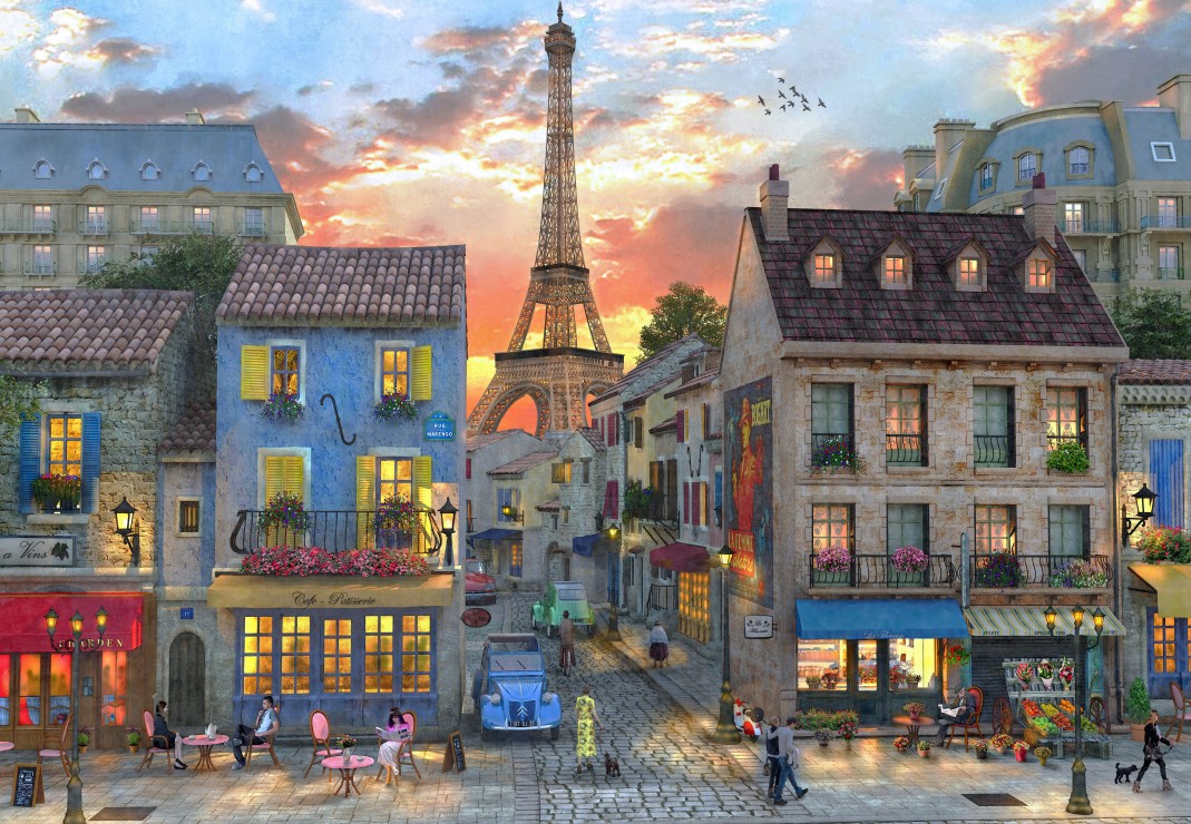 Bluebird Puzzle Streets of Paris 1000 Teile Puzzle Bluebird-Puzzle-F-90670 von Bluebird Puzzle