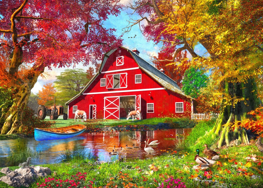 Bluebird Puzzle Sunny Autumn At The Barn 500 Teile Puzzle Bluebird-Puzzle-F-90687 von Bluebird Puzzle