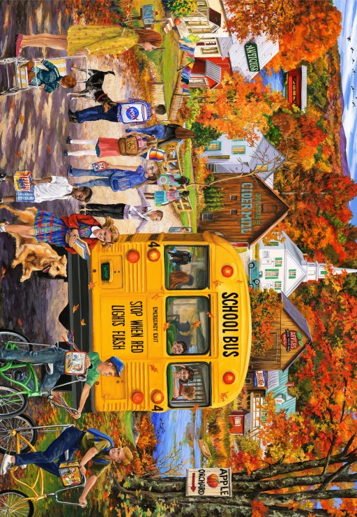 Bluebird Puzzle The School Bus 1000 Teile Puzzle Bluebird-Puzzle-F-90749 von Bluebird Puzzle