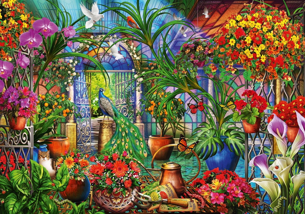 Bluebird Puzzle Tropical Green House 2000 Teile Puzzle Bluebird-Puzzle-F-90867 von Bluebird Puzzle