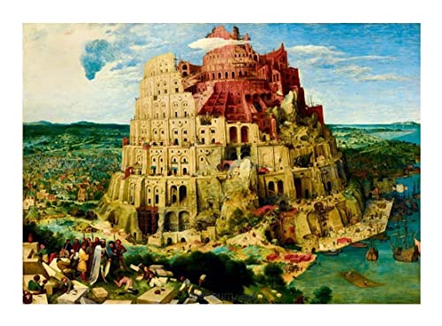 Bluebird Puzzle - Pieter Brueghel der Ältere,Turmbau zu Babel - 1000 Teile Puzzle - Reproduktion des Berühmten Gemäldes - Puzzle für Erwachsene von Bluebird