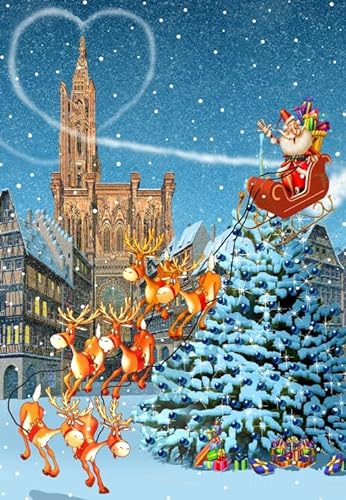 Puzzle 1000 Teile - Cathédrale de Strasbourg à Noël von Bluebird Puzzle