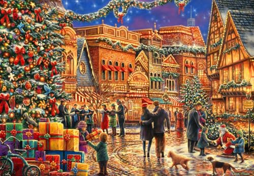 Puzzle 1000 Teile - Christmas at The Town Square von Bluebird Puzzle