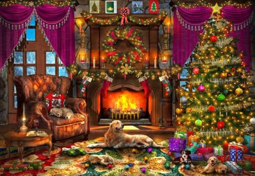 Puzzle 1000 Teile - Cosy Christmas Room von Bluebird Puzzle