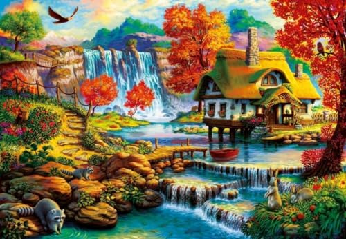 Puzzle 1000 Teile - Country House by The Water Fall von Bluebird Puzzle