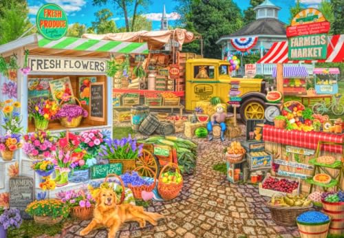 Puzzle 1000 Teile - Farmers Market Spring Summer Season von Bluebird