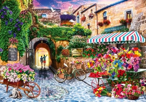 Puzzle 1000 Teile - The Flower Market von Bluebird Puzzle