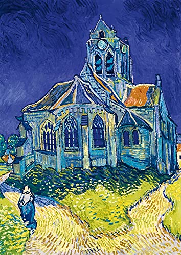 Puzzle 1000 Teile – Vincent Van Gogh – The Church in Auvers-sur-Oise, 1890 von Bluebird Puzzle