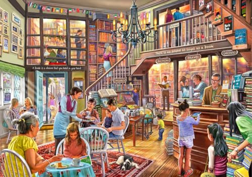 Puzzle 2000 Teile - Bookshop Tearoom von Bluebird Puzzle