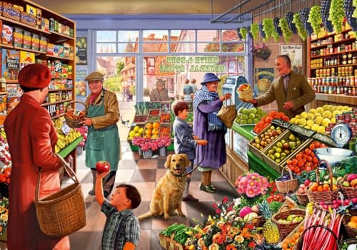 Puzzle 2000 Teile - Village Greengrocer von Bluebird Puzzle