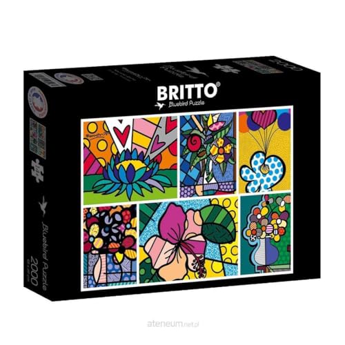 Puzzle 2000 Teile - Romero Britto - Collage: Flowers von Bluebird