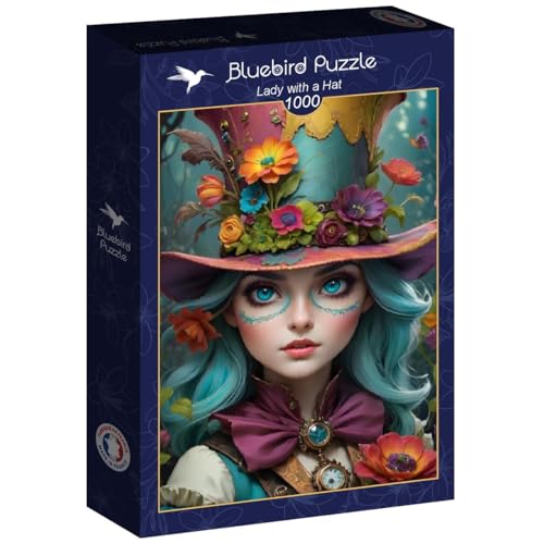 Bluebird Puzzle – Lady with a Hat – Puzzle 1000 Teile – Darstellung im Steampunk-Stil – hergestellt in Frankreich Bluebird Puzzle – Lady with a Hat – Puzzle 1000 Teile – Darstellung im Steampunk-Stil – hergestellt in Frankreich von Bluebird